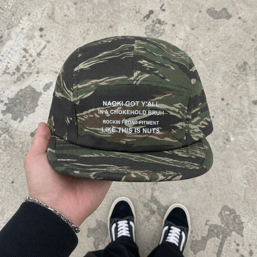 CHOKEHOLD CAP tiger-camo 5-panel hat, Auto Factory Fujiiro Drop 001 (3)