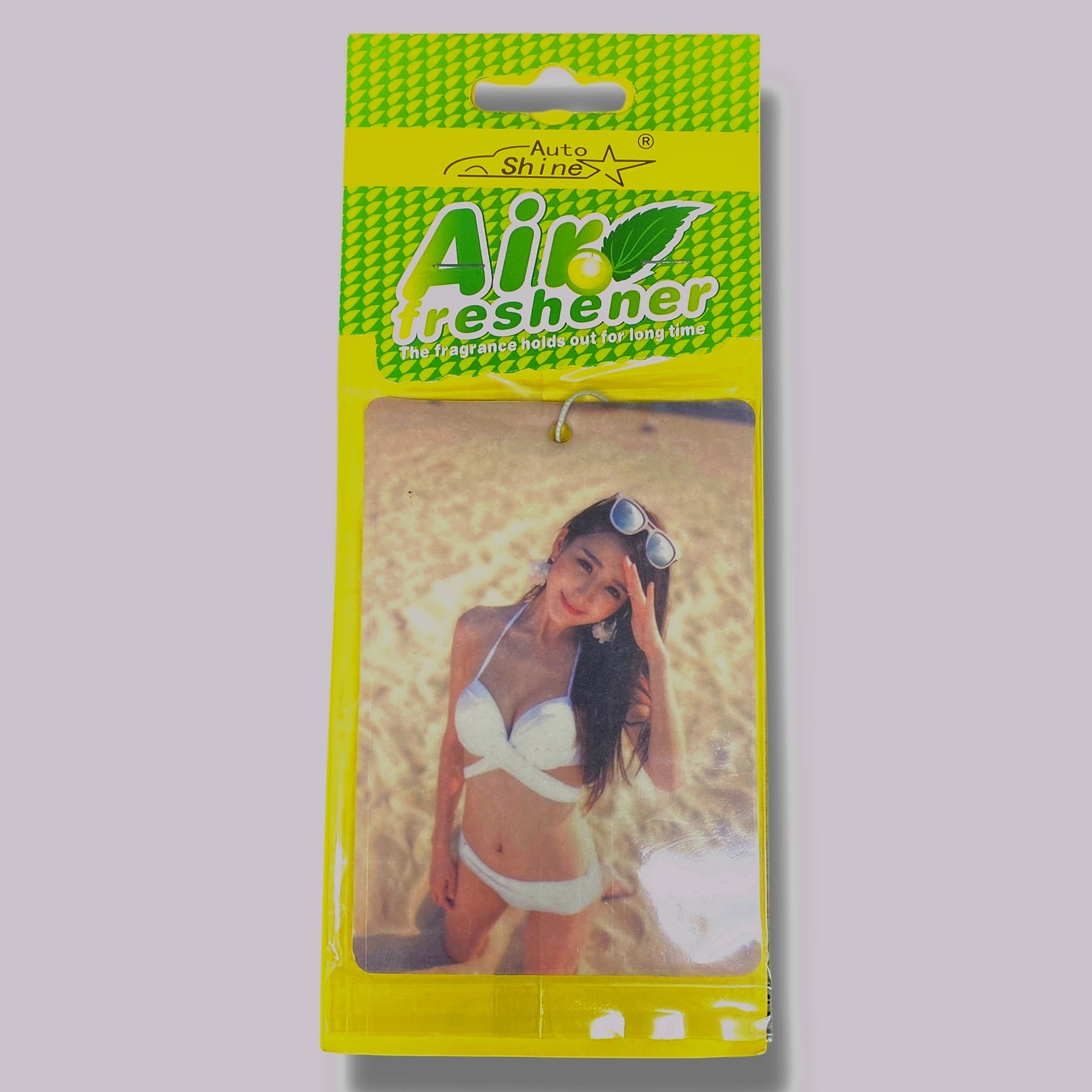 Japanese Model lemon air freshener in yellow package