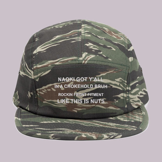 CHOKEHOLD CAP front, tiger camo, embroidered front panel
