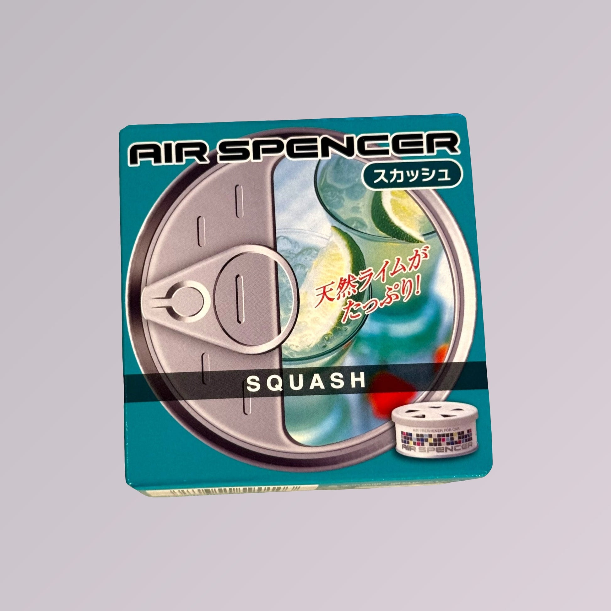 AIR SPENCER Squash box front showing the scent artwork