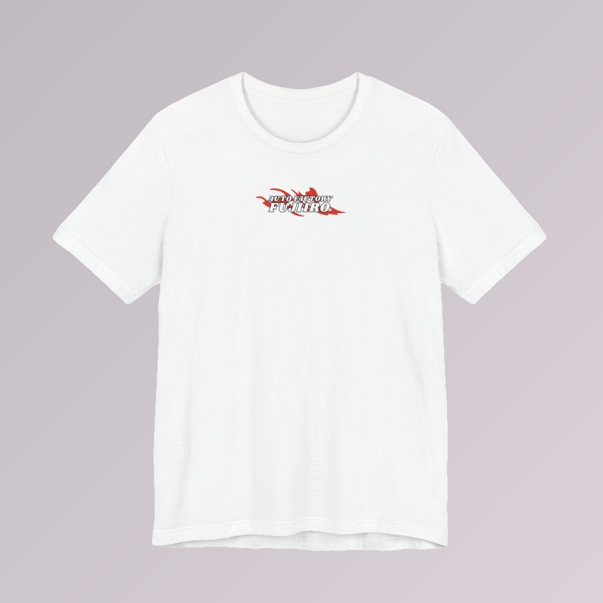 White — Auto Factory Fujiiro splash logo in red on the chest